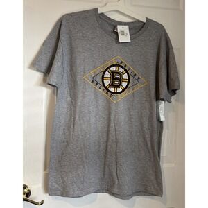 New BOSTON BRUINS NHL Graphic Logo Short Sleeve Chase Tee T-Shirt Men's  Large